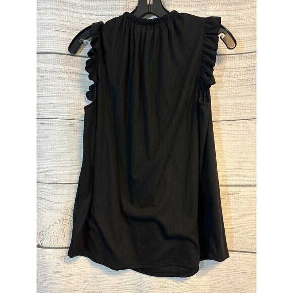 Ces Femme Sleeveless Ruffle Top Size M - Picture 3 of 4
